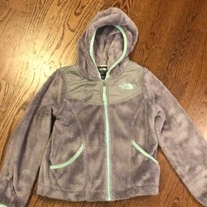 The North Face kids grey fleece jacket